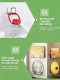 No Drill Wall Mounted Bathroom Sponge Holder, Household Basin Storage Hook, Silver 45mm 4 Pack, Bulk Pack For Complete Bathroom Arrangement