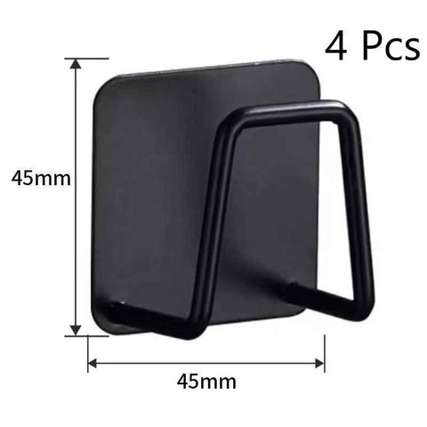 Drill-Free Wall Hanging Bath Sponge Rack, Bathroom Storage Organiser, Black 45mm 4 Pack, Multi-Pack For Whole House Washroom Organisation In Australia - Darrahopens