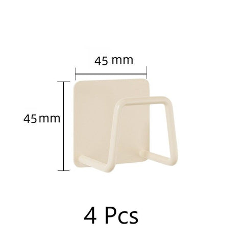 Self Adhesive No Punch Sponge Hanger, Bathroom Basin Accessory Holder, White 45mm 4 Pack, Value Pack To Sort All Bathroom Sundries In Australia - Darrahopens