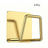 No Drill Bathroom Wall Sponge Rack, Household Basin Storage Hook, Gold 50mm 4 Pack, Luxury Multipack For Stylish Washroom Layout In Australia - Darrahopens