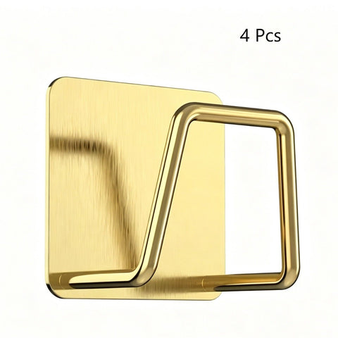 No Drill Bathroom Wall Sponge Rack, Household Basin Storage Hook, Gold 50mm 4 Pack, Luxury Multipack For Stylish Washroom Layout In Australia - Darrahopens