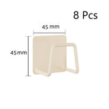 Self Adhesive No Punch Sponge Hanger, Bathroom Basin Accessory Holder, White 45mm 8 Pack, Economical Multipack For Household Renovation In Australia - Darrahopens
