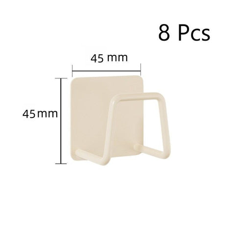 Self Adhesive No Punch Sponge Hanger, Bathroom Basin Accessory Holder, White 45mm 8 Pack, Economical Multipack For Household Renovation In Australia - Darrahopens