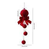 Flocked Bell With Bow Christmas Pendant, Indoor Holiday Window Display Hanging Decoration In Australia - Darrahopens