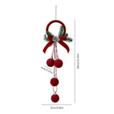 Flocked Circular Ring Christmas Hanging Decor, Seasonal Scene Layout Accessory In Australia - Darrahopens