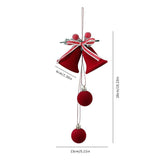 Double Flocked Bells With Bow Ornament, Stylish Christmas Tree And Window Pendant In Australia - Darrahopens