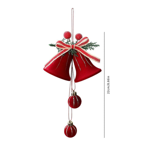 Medium Size Flocked Arch Bell Christmas Hanging Decor, Indoor Festival Decoration In Australia - Darrahopens