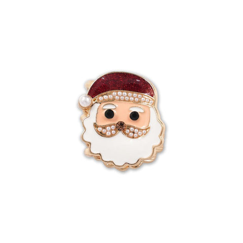 Cartoon Metal Hair Grab Clip, White Beard Santa Claus Alloy Shark Clip, Holiday Hairstyle Accessory In Australia - Darrahopens