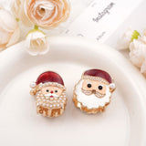 Cartoon Metal Hair Grab Clip, White Beard Santa Claus Alloy Shark Clip, Holiday Hairstyle Accessory