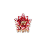 Christmas Alloy Shark Hair Claw, European Style Red Pearl Flower Hair Grab, Festival Dress Up Decor In Australia - Darrahopens