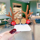 Adorable Festival Antler Hair Barrette, Khaki Pinecone Brown Horn Hair Clip, Xmas Halloween Dress Up Head Decor In Australia - Darrahopens