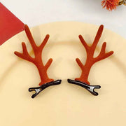 Pair Of Brown Antler Hair Clips, Festival Hair Accessory Suitable For Christmas & Halloween Dress Up In Australia - Darrahopens