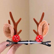 Mushroom Decor Brown Antler Hair Clips, A Pair Head Accessory For Christmas and Halloween Event In Australia - Darrahopens