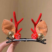 Red Antler Hair Clips With Bells, One Pair Cute Hair Decor For Halloween Cosplay & Xmas Celebration In Australia - Darrahopens