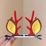 Ear Decor Red Antler Hair Clips, A Pair Lovely Accessory For Christmas & Halloween Festival Party In Australia - Darrahopens