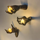 Scary Ghost Hand Prop, Halloween & Christmas Table Decor, Demon Fake Hand Desktop Ornament, 3 Pack (Candles Not Included)