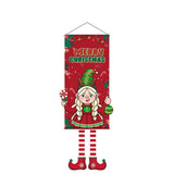 Hanging Flag Background Cloth, Christmas & Holiday Halloween Scene Decoration Prop, Elf Printed Style, 110*40cm