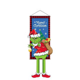 Creative Printed Hanging Tapestry, Christmas & Halloween Home Party Backdrop Decor, Grinch Pattern, 110*40cm In Australia - Darrahopens