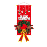 Wreath Pattern Hanging Banner, Christmas & Halloween Creative Printed Background Cloth For Holiday Layout, 110*40cm