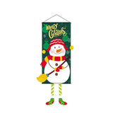 Green Snowman Hanging Flag, Christmas & Halloween Creative Printed Festival Scene Decor, 110*40cm In Australia - Darrahopens