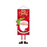 Red Santa Printed Hanging Tapestry, Christmas & Halloween Holiday Party Backdrop Supplies, 110*40cm