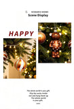 46PCS Hand Painted Christmas Ornament Balls, Gift Box Packaging, Christmas & Halloween Indoor Decoration, Red Gold