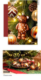 46PCS Hand Painted Christmas Ornament Balls, Gift Box Packaging, Christmas & Halloween Indoor Decoration, Red Gold