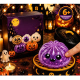 Purple Ghost Squishy Stress Toy, Portable Hand Grab Fidget Toy, Christmas & Halloween Festival Gift Ornament