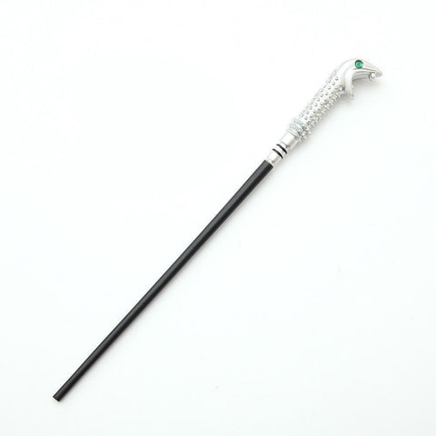 Retro Luxury Resin Wizard Wand With Thick Metal Core, Noble Character Cosplay Decor, Style 11, Black Gold Stamping Ribbon Gift Box