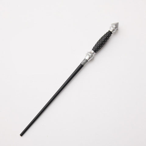 Elegant Curved Resin Magic Wand With Built-in Metal Core, Holiday Cosplay Accessory, Style 12, Black Gold Stamping Ribbon Gift Box In Australia - Darrahopens