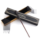 Graceful Slender Resin Magic Wand With Solid Metal Core, Holiday Themed Roleplay Prop, Style 16, Black Gold Stamping Ribbon Gift Box In Australia - Darrahopens