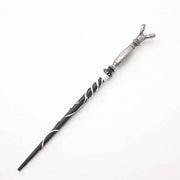 Round Handle Resin Magic Wand With Built-in Metal Core, Classic Character Cosplay Accessory, Style 19, Black Gold Stamping Ribbon Gift Box In Australia - Darrahopens