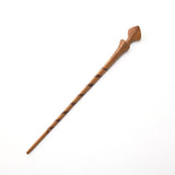 Slender Dynamic Resin Wizard Wand With Metal Core, Bold Character Cosplay Accessory, Style 24, Black Gold Stamping Ribbon Gift Box