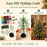 DIY Beaded Christmas Tree Kit, Halloween Glow Style with LED Light Strings, Christmas & Halloween Party Decoration, Interesting DIY Project, Boost Holiday Ritual Feeling In Australia - Darrahopens