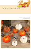 Flocked Fabric Faux Pumpkin Ornament, Ins Style Halloween & Christmas Table Decorations, Lovely Scene Layout Supplies, Cream White 6cm In Australia - Darrahopens