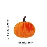 Flocked Fabric Faux Pumpkin Ornament, Halloween Christmas Harvest Festival Decor, Boost Warm Holiday Atmosphere, Orange 6cm In Australia - Darrahopens