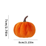 Soft Flocked Artificial Pumpkin, Ins Halloween & Christmas Tabletop Ornament, Shop Window Scene Arrangement Prop, Orange 8cm In Australia - Darrahopens