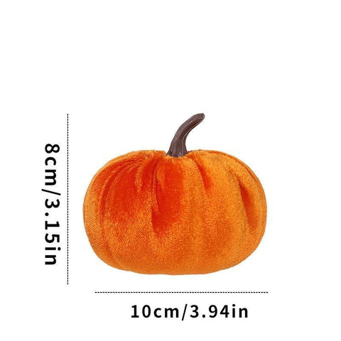 Ins Style Flocked Pumpkin Decor, Halloween & Christmas Indoor Party Supplies, Cute Seasonal Home Ornament, Orange 10cm In Australia - Darrahopens