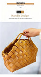 Handwoven Wooden Chip Handheld Decorative Basket, Baking Pastry Container, Living Room Floral Display Decor, Suitable for Christmas Halloween Party Layout, Large Size In Australia - Darrahopens