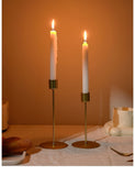 Branch Shape Two Head Iron Candlestick, Gold Candle Holder 2 Pack, Artistic Table Ornament, Christmas Halloween Home Scene Decor