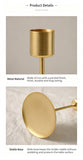 6.8cm Disc Base Metal Candlestick, Gold Candle Holder 2 Pack, Advanced Sense Household Decor, Christmas Halloween Festival Supplies