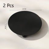 12cm Disc Base Metal Candle Holder, Black Candlestick 2 Pack, Elegant Tabletop Ornament, Christmas Halloween Party Layout Prop In Australia - Darrahopens