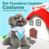 M Size Wave Stripe Pet Costume, Fancy Dress for Halloween & Christmas, Lightweight for 3.5-4.5 kg Dogs and Cats