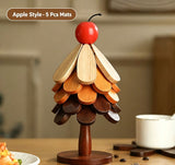 5-Tier Apple Style Christmas Tree Heat Insulation Trivet, Ornament Table Coaster for Christmas & Halloween Layout In Australia - Darrahopens
