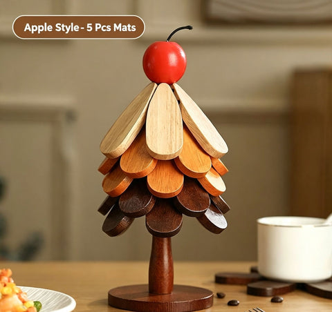 5-Tier Apple Style Christmas Tree Heat Insulation Trivet, Ornament Table Coaster for Christmas & Halloween Layout In Australia - Darrahopens