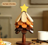 5-Tier Star Style Christmas Tree Heat Resistant Pot Mat, Decor Anti-scald Pad for Christmas & Halloween Celebration In Australia - Darrahopens