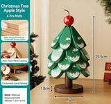 Green Christmas Tree 4-Tier Apple Pattern Heat Insulation Pad, Anti-scald Pot Coaster for Christmas & Halloween Events In Australia - Darrahopens