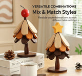 Green Christmas Tree 5-Tier Apple Pattern Heat Insulation Pad, Stylish Table Ornament for Christmas & Halloween In Australia - Darrahopens