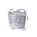 Small Hollow-out Clothes Storage Hamper, Grey Foldable Wall Hung Basket, Convenient Storage for Kids Room Clothing In Australia - Darrahopens