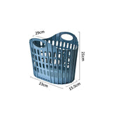 Extra Small Hollow-out Foldable Clothes Basket, Blue Wall Hanging Laundry Hamper, Perfect for Compact Ensuite Bathroom In Australia - Darrahopens